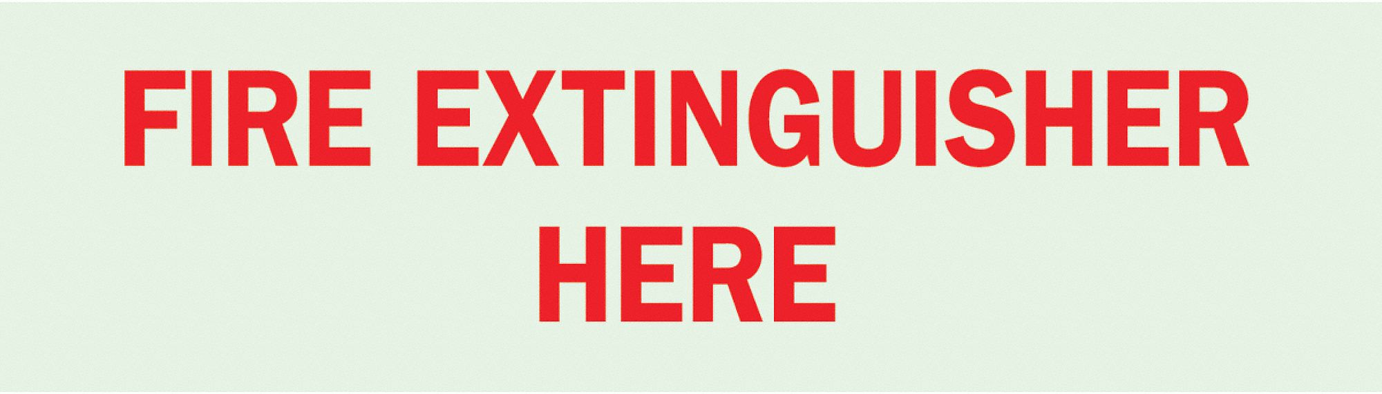 Fire Extinguisher Sign, 5 x 14In, R/GRN