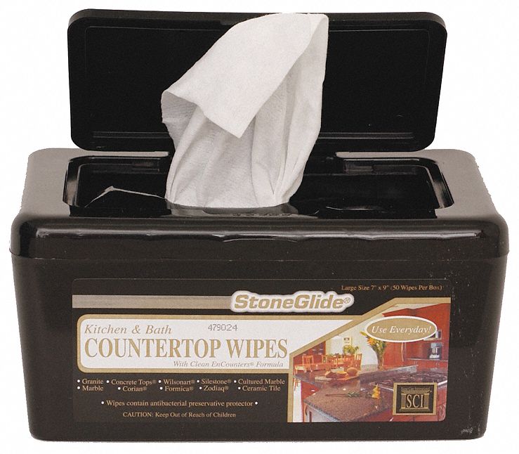 Counter and Cooktop Wipes, Box, PK 6