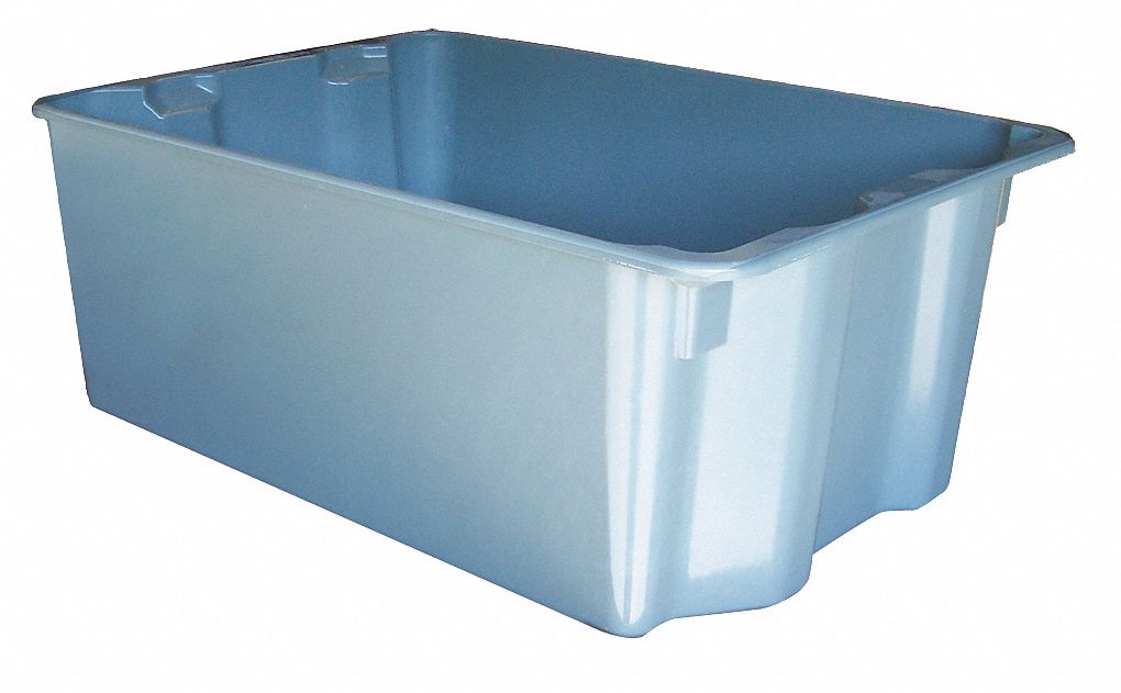 Stacking & Nesting Container, HD, Gray
