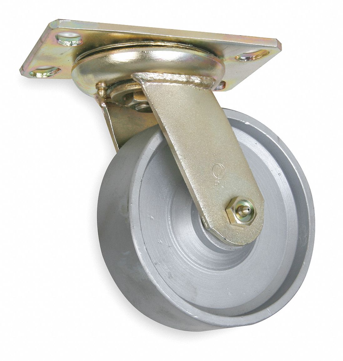Swivel Plate Caster, 1750 lb, 6 In Dia