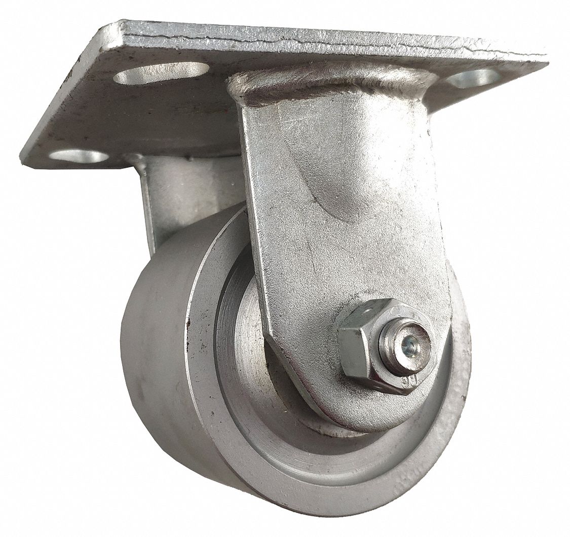 Rigid Plate Caster, 6 In Dia