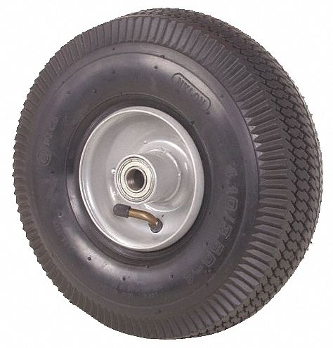 Tubeless Pneumatic Wheel, 10 In, 230 lb