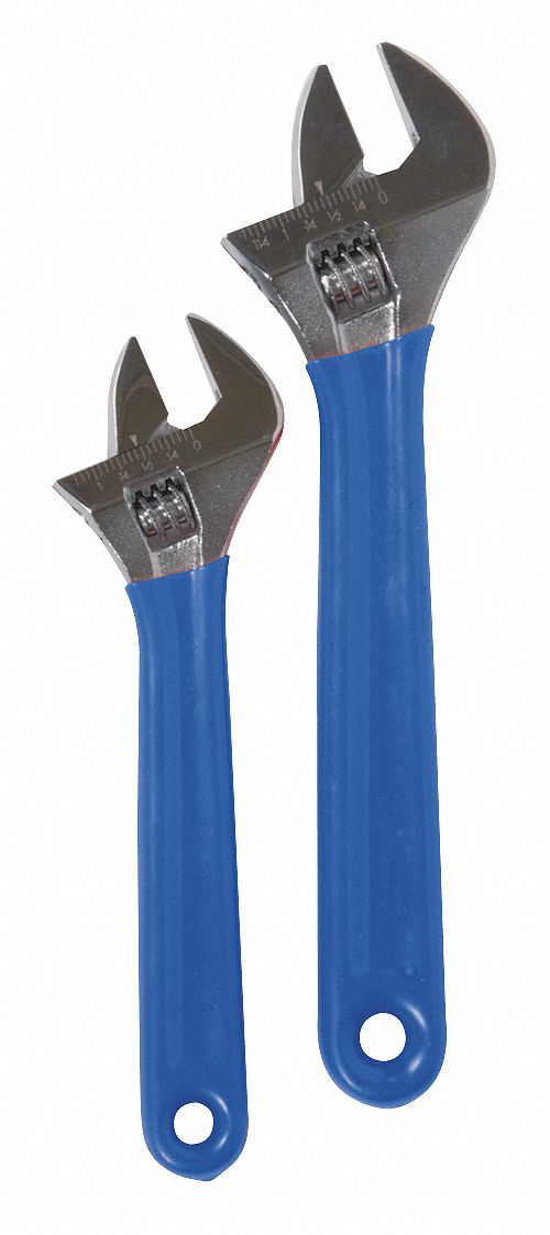 Adjustable Wrench Set, 8 and 10 In, 2 PC