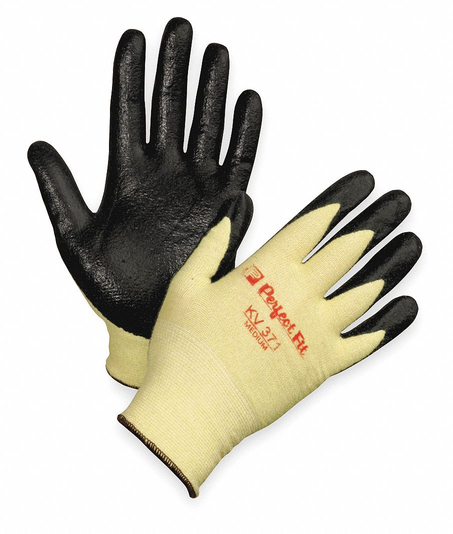Cut Resistant Gloves, Yellow/Black, XL, PR