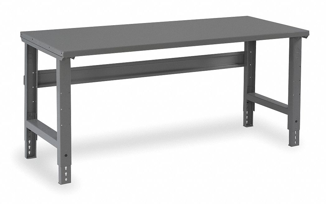 Workbench, 72Wx30Dx29-3/8 to 36-7/8 in. H