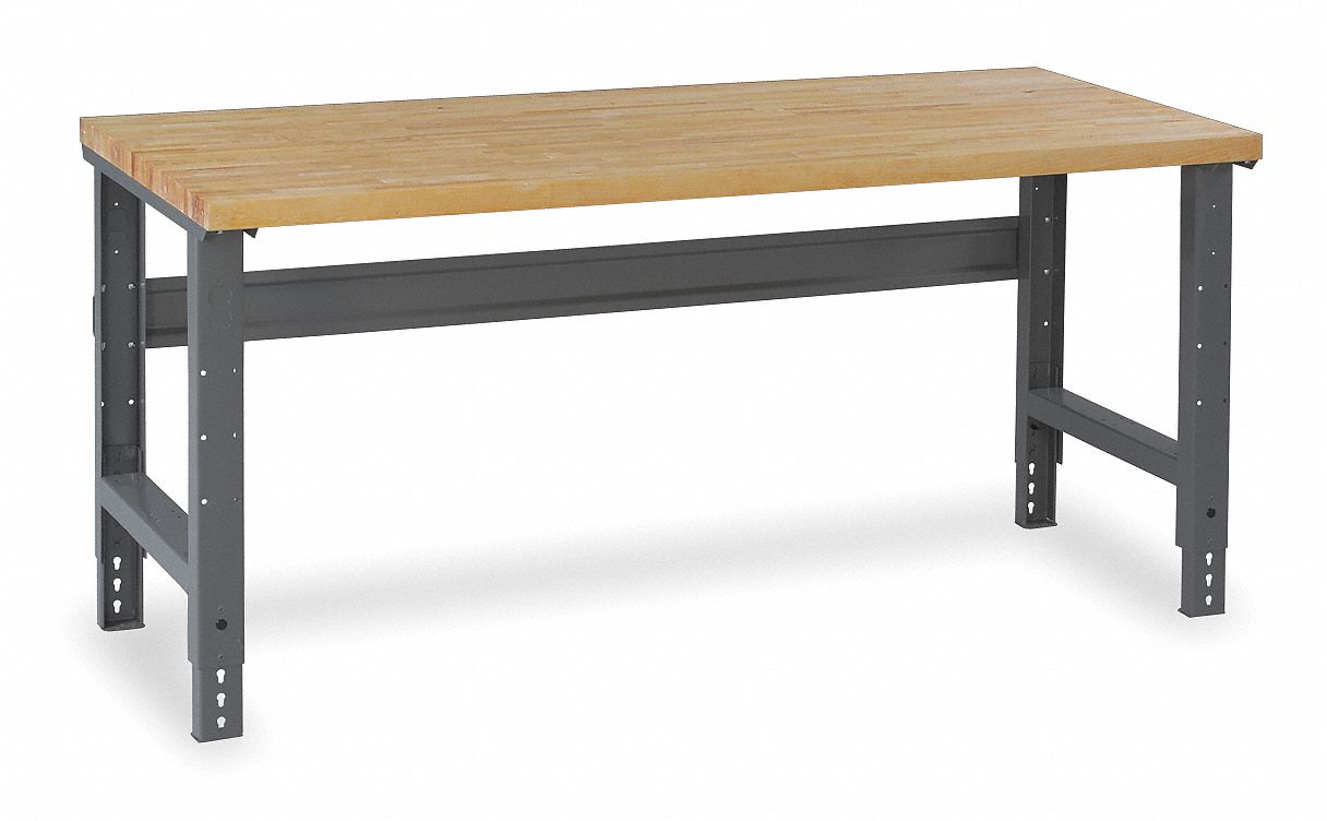 Workbench, 72Wx30Dx29-5/8 to 37-1/8 in. H
