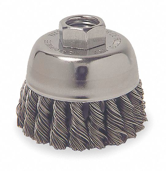 Knot Cup Brush, 2 3/4 In Dia, 0.0200 Wire
