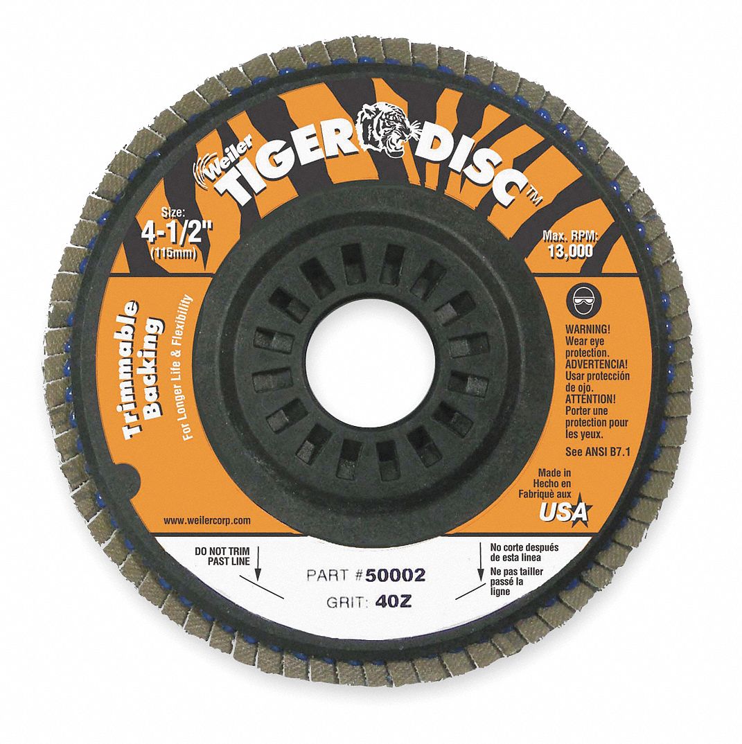Arbor Mount Flap Disc, 4-1/2in, 80, Medium