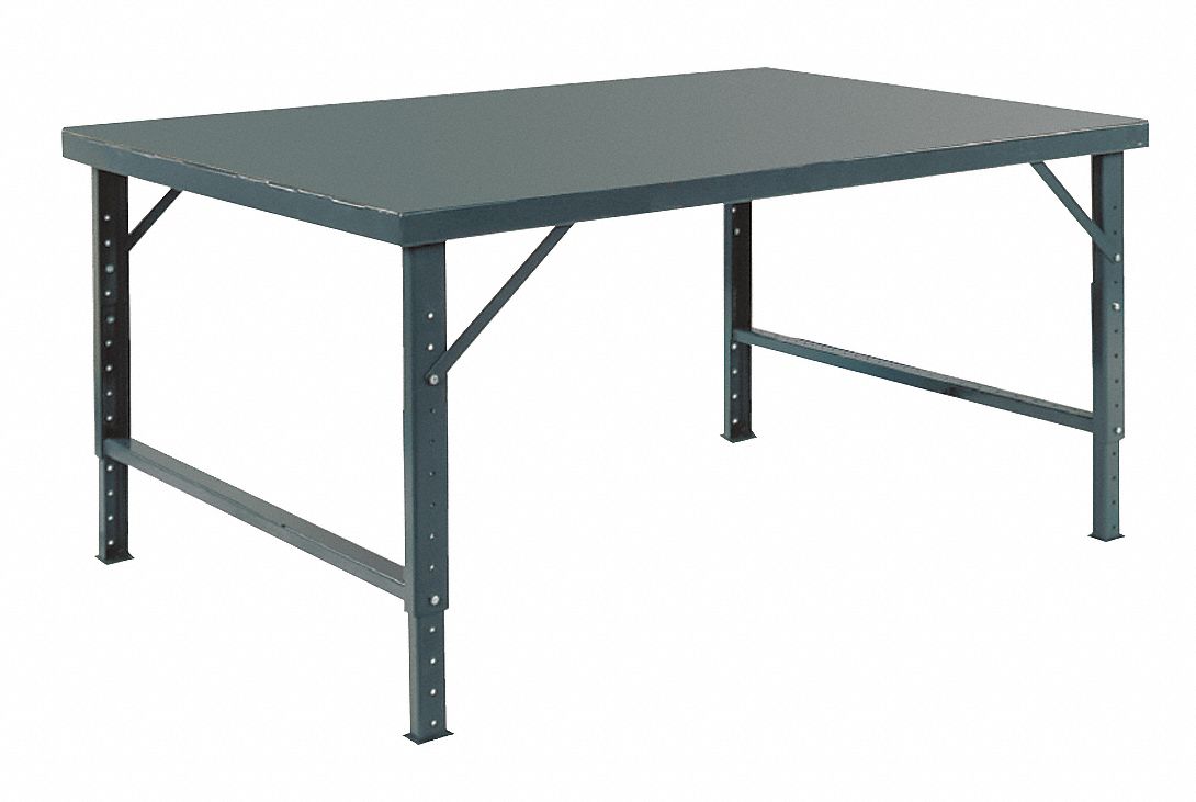 Folding Workbench, 96Wx48Dx28 to 42 in. H