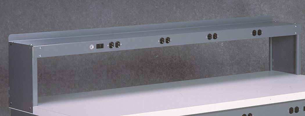 Electrical Shelf Riser, 96Wx15Dx18H, Gray