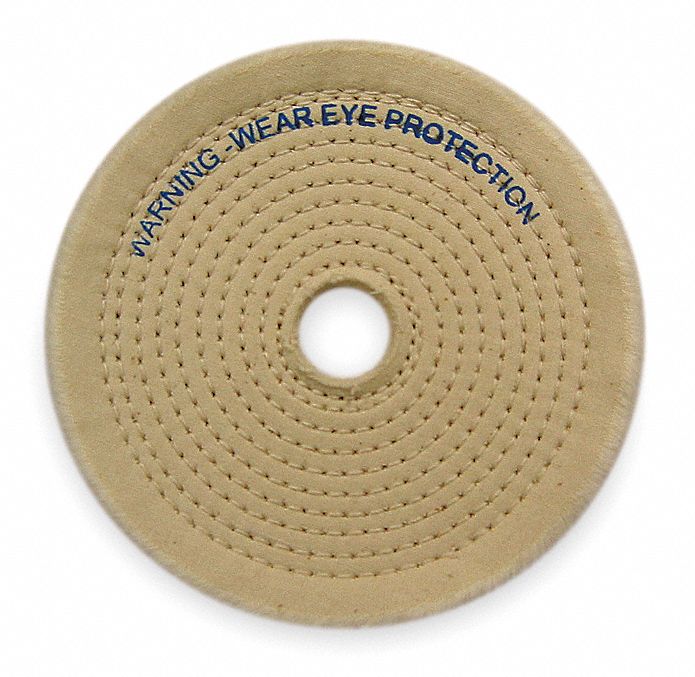 Buffing Wheel, Spiral Sewn, 6 In Dia.