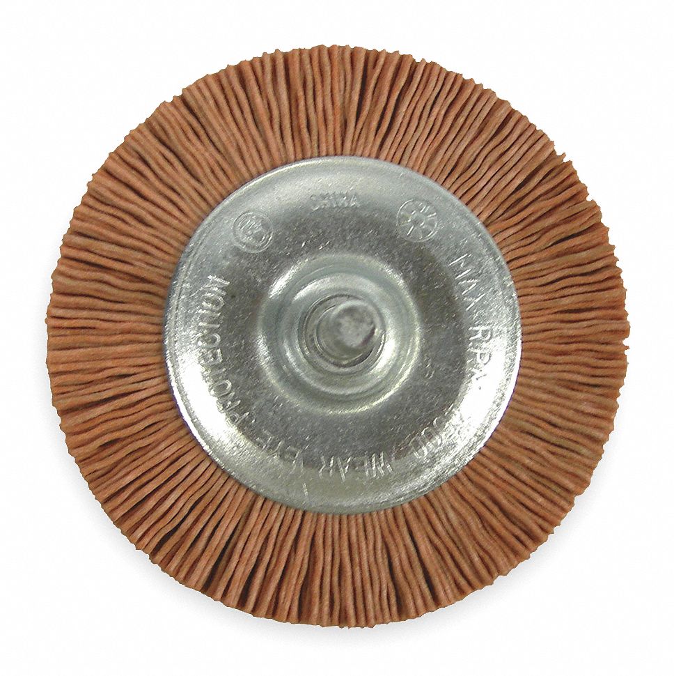 Wheel Brush, 3 In Dia, Nylon (Coarse)