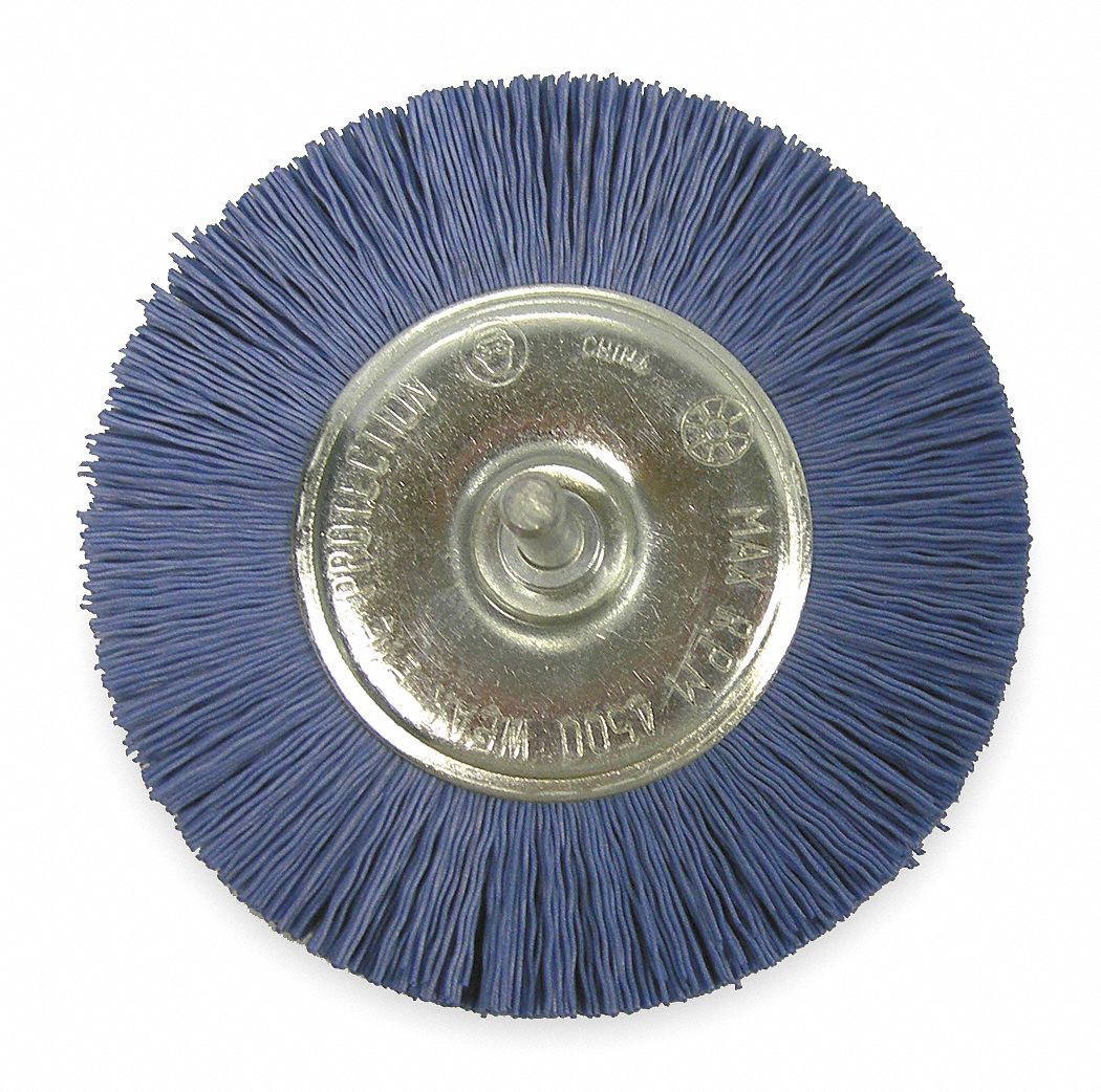 Wheel Brush, 4 In Dia, Nylon Medium/Fine)