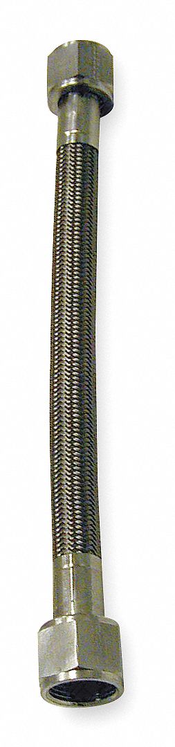 PTFE Hose, 13/32 IDx36 In L, SS, 2000 PSI
