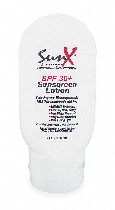 Sunscreen, Lotion, 2 Oz, SPF30 With Aloe