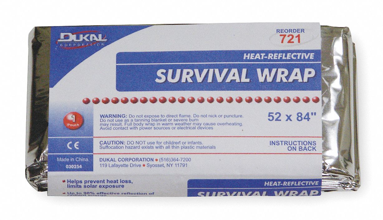 Survival Wrap, Metalic Blanket, Compact