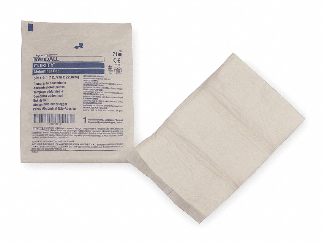 Pad, Trauma, 5 x 9 In, Cloth, PK 10