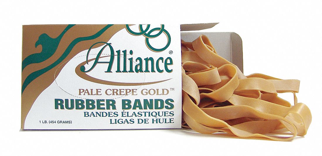 Rubber Band, #19, 3-1/2x1/16, Amber, Pk 1890