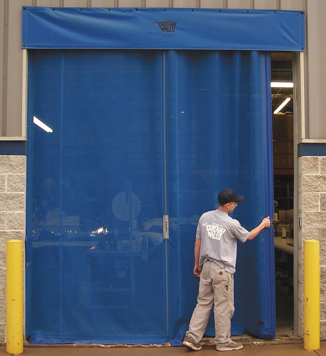 Mesh Door, Manual Slide, 12 Ft  x 10 Ft