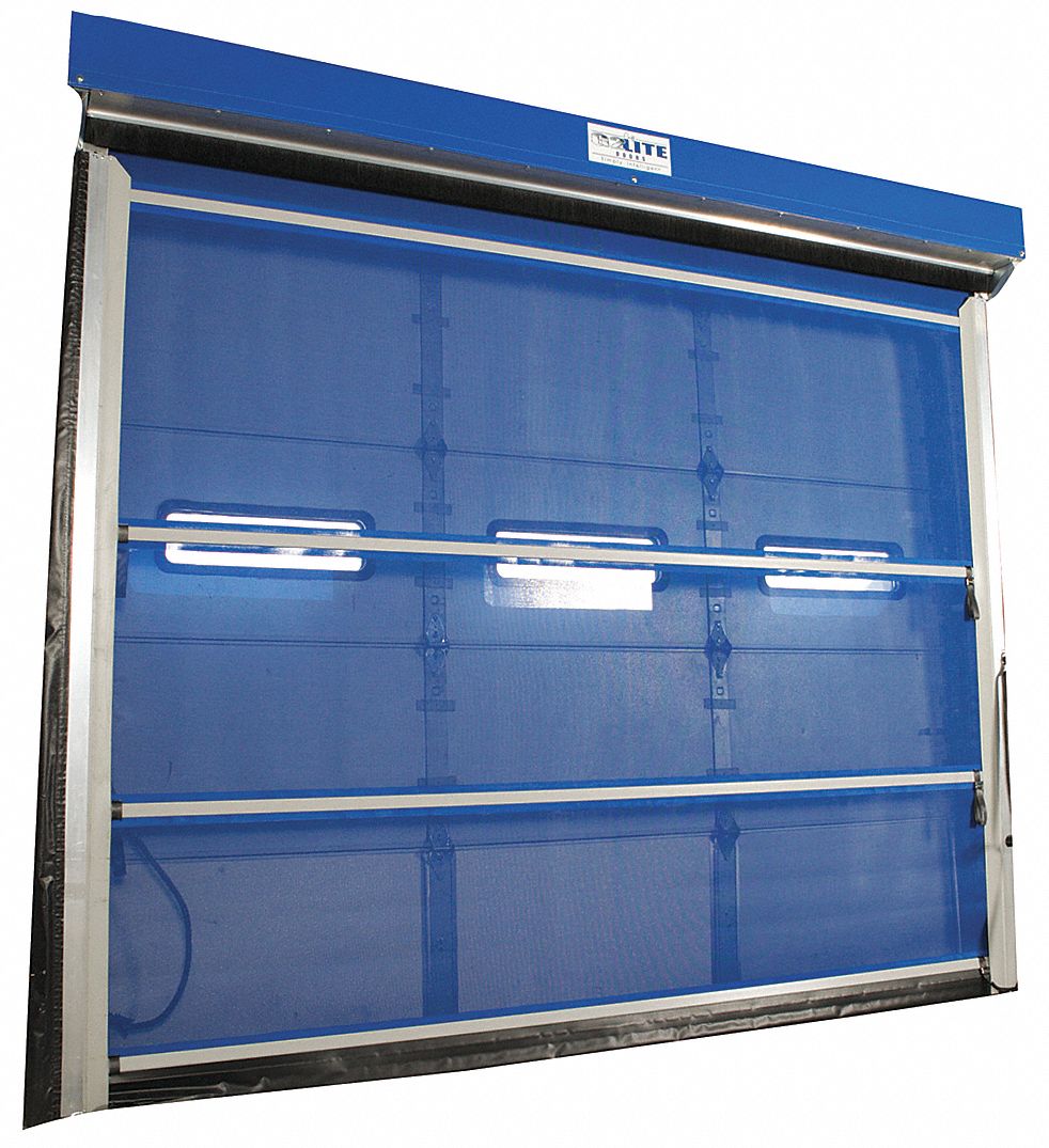 Mesh Door, Spring Assist, 10 Ft H x 10 Ft