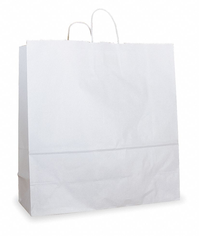 Paper Bag, 16 In. H, White, PK 250