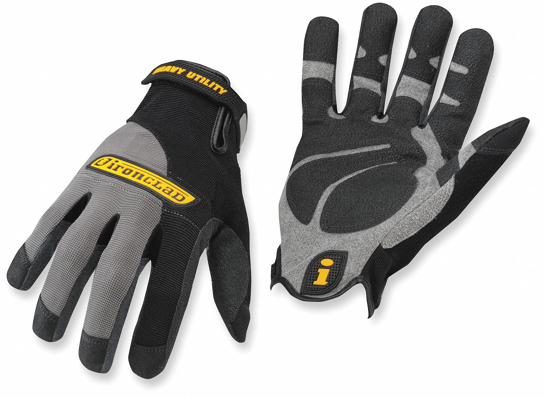 Mechanics Gloves, Black/Gray, XL, PR