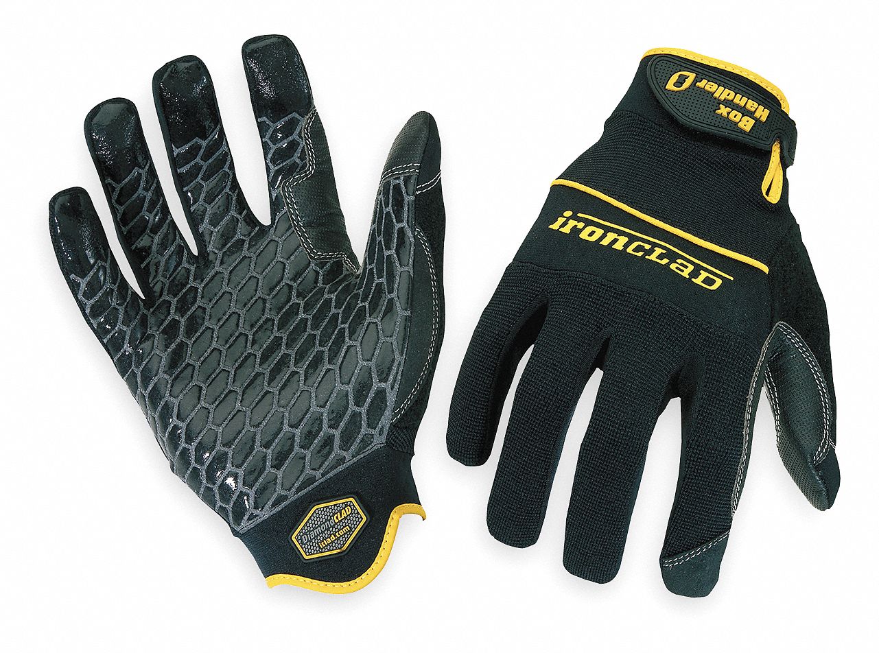 Mechanics Gloves, Black, L, PR