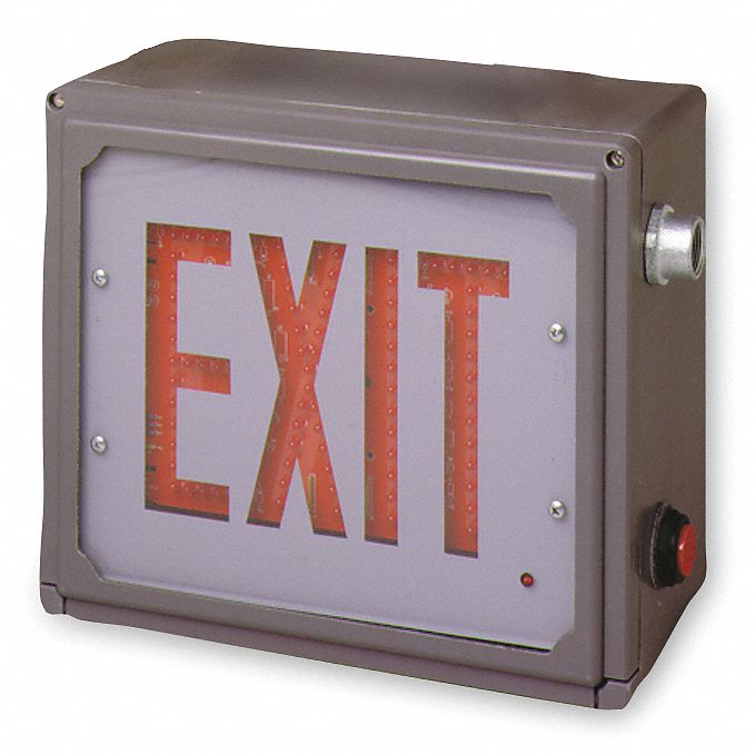 Emergency Exit Sign, LED, 120/277V
