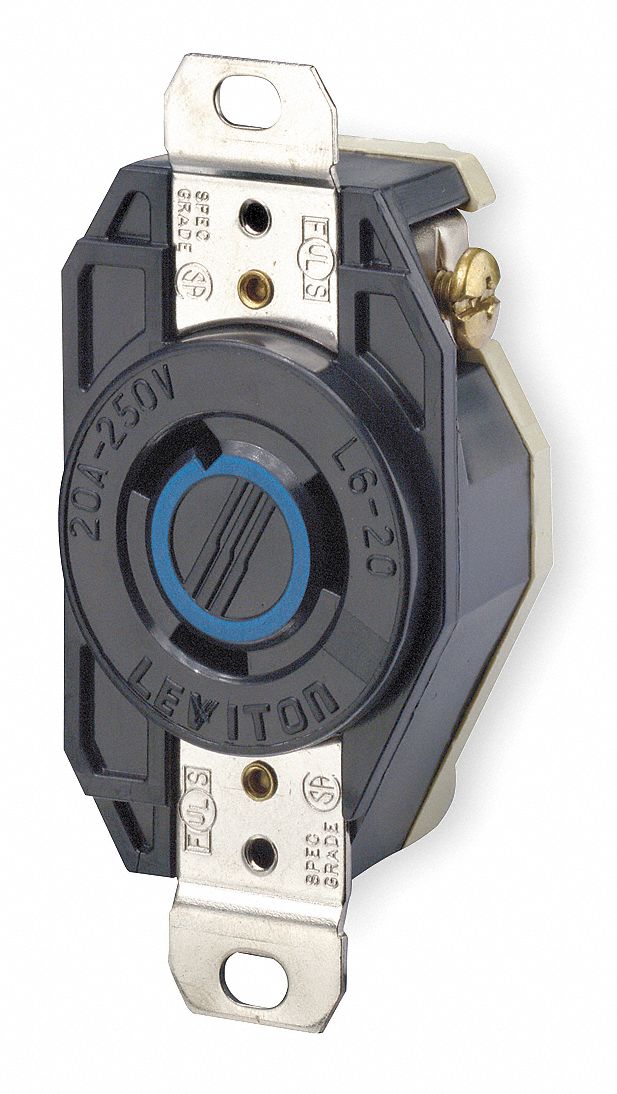 Locking Receptacle, Single, 20 A, L6-20R