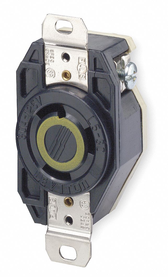 Locking Receptacle, Single, 30 A, L5-30R