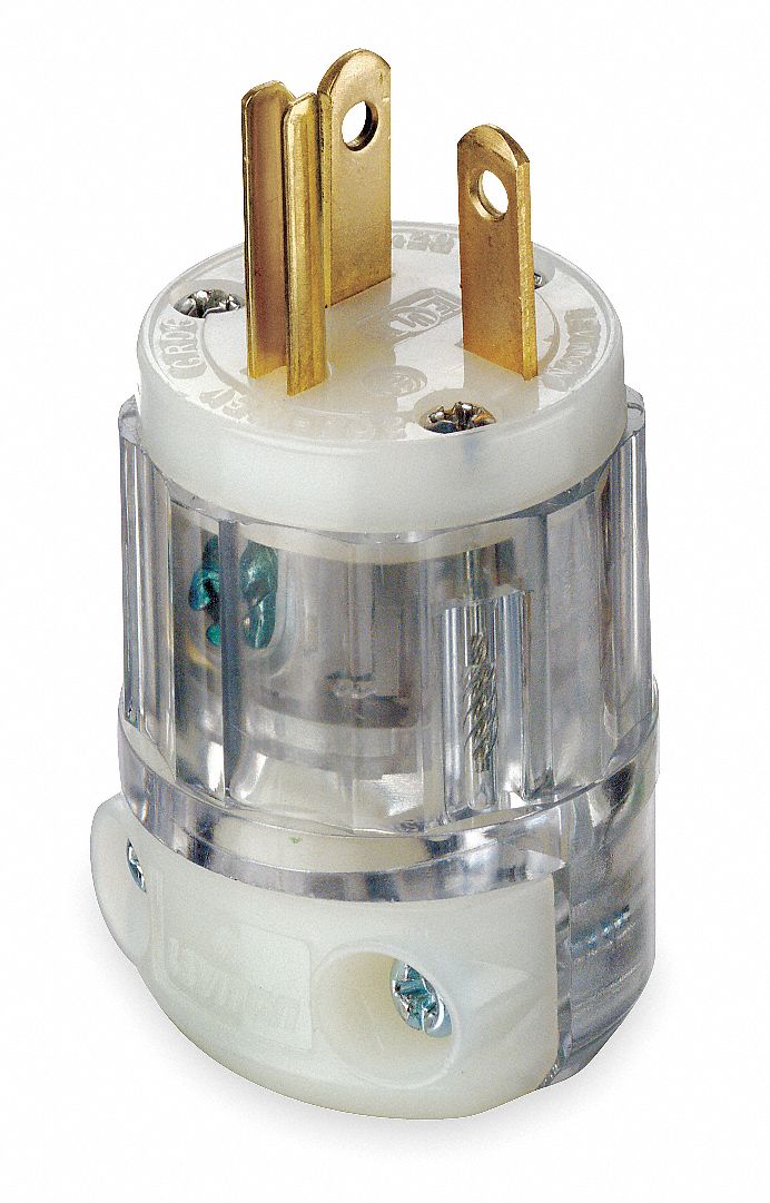 Plug, Power Light, 20 Amps AC, 5-20P, Clear