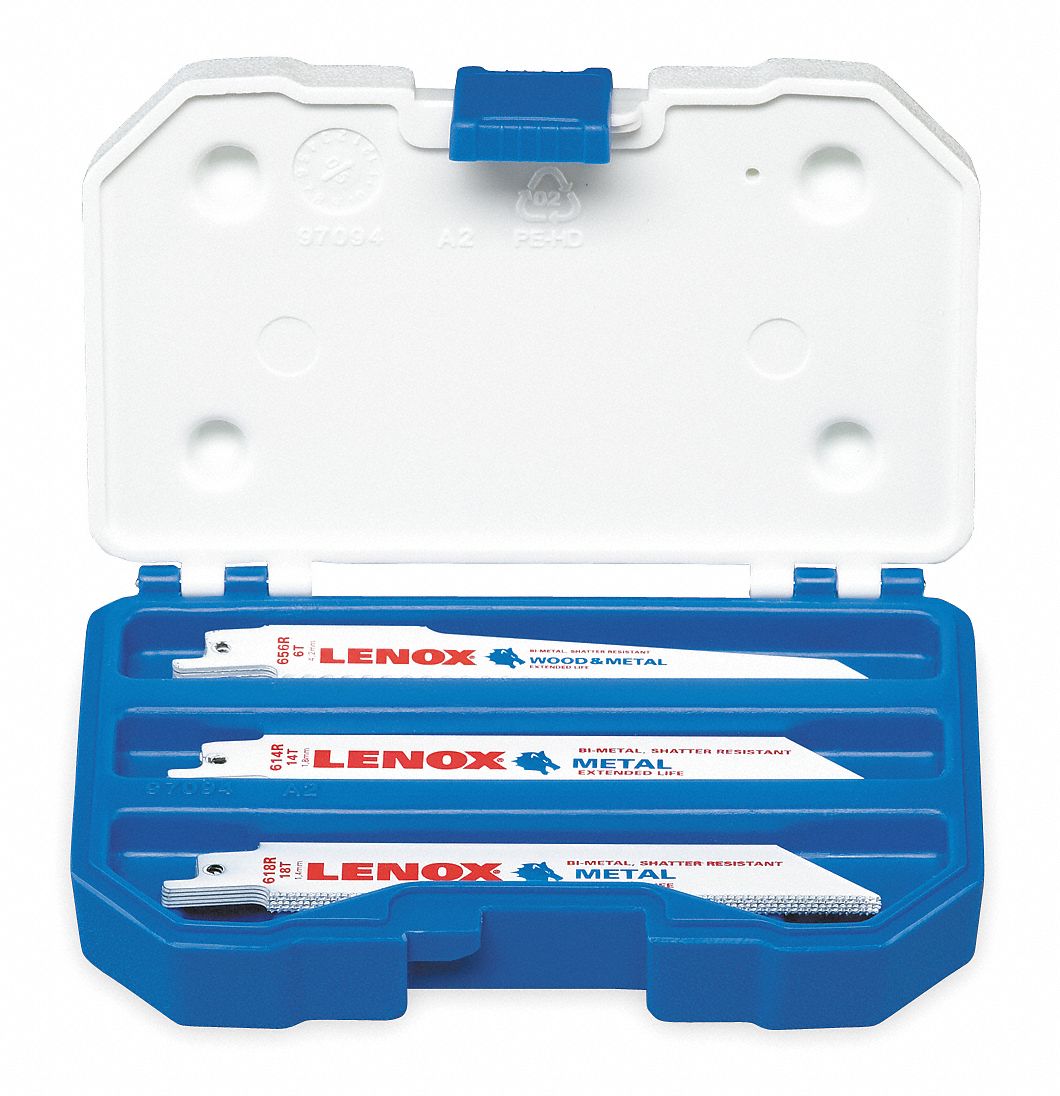 Reciprocating Saw Blade Set, 6 In. L