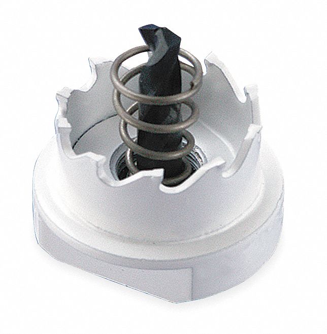 Carbide Hole Cutter, 1 1/8 In, 3/8 Cut D