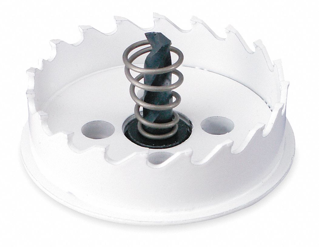 Carbide Hole Cutter, 2 1/8 In, 3/8Cut D