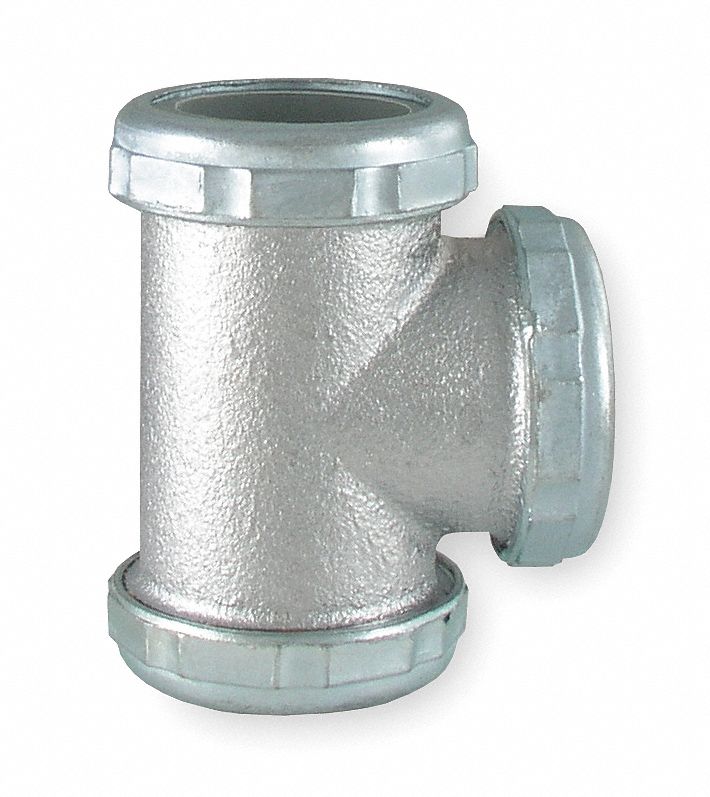 Tee, Pipe Dia 1 1/2 In, Slip Connection