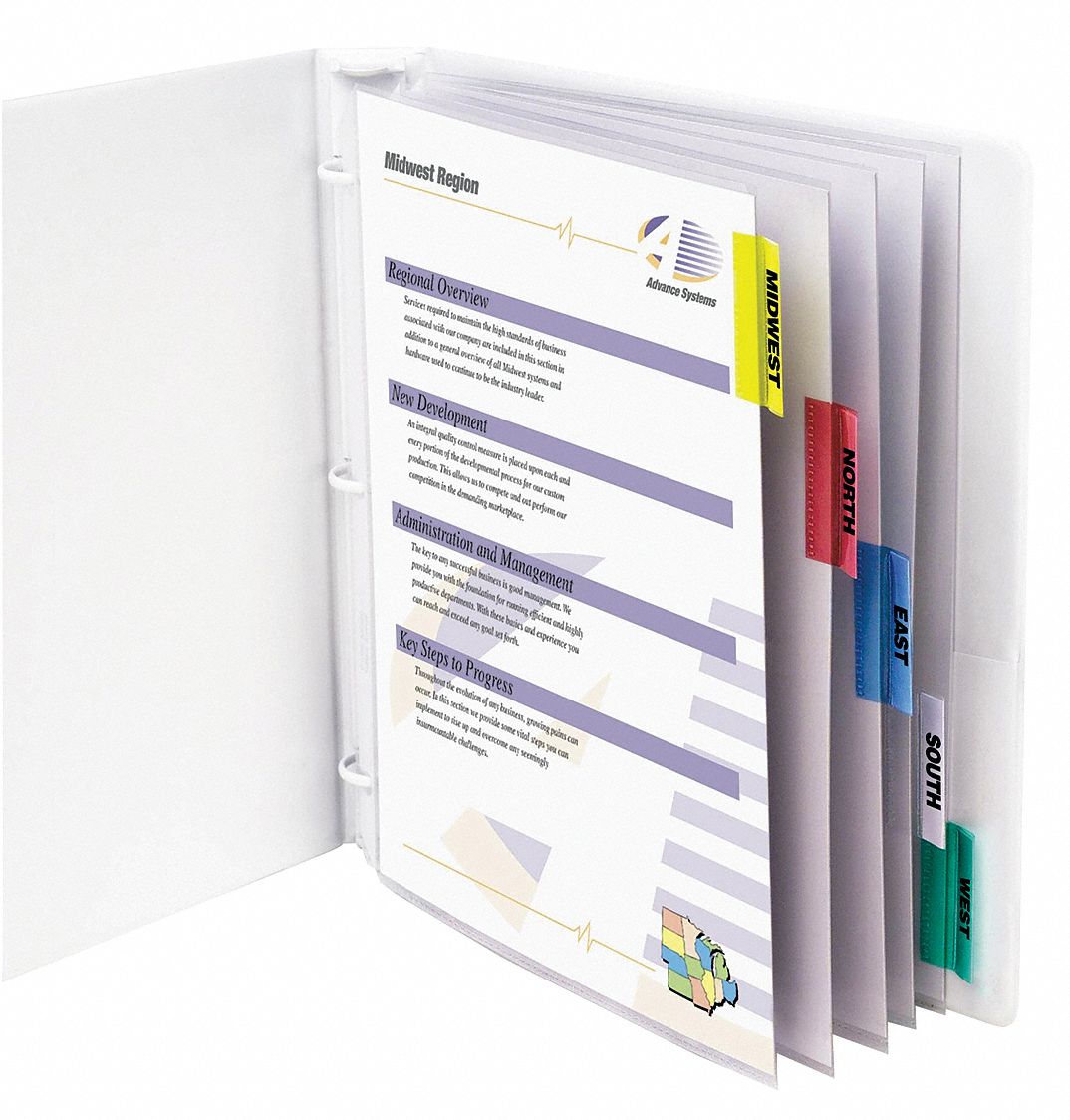 Sheet Protector Set, 8 Tab, Clear, PK8