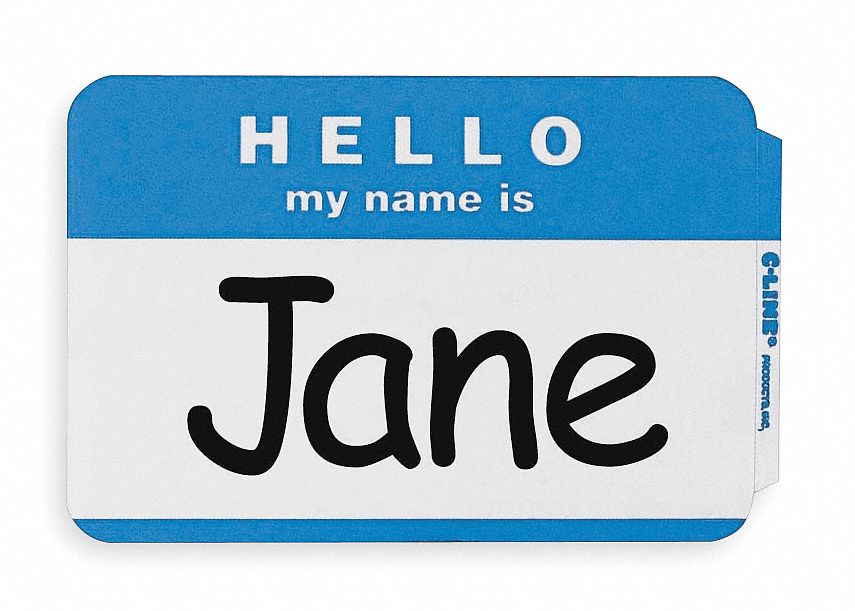 Name Badge, Hello, My Name Is, PK100