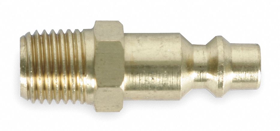 Coupler Plug, 1/4 MNPT, 1/4 Body, Brass