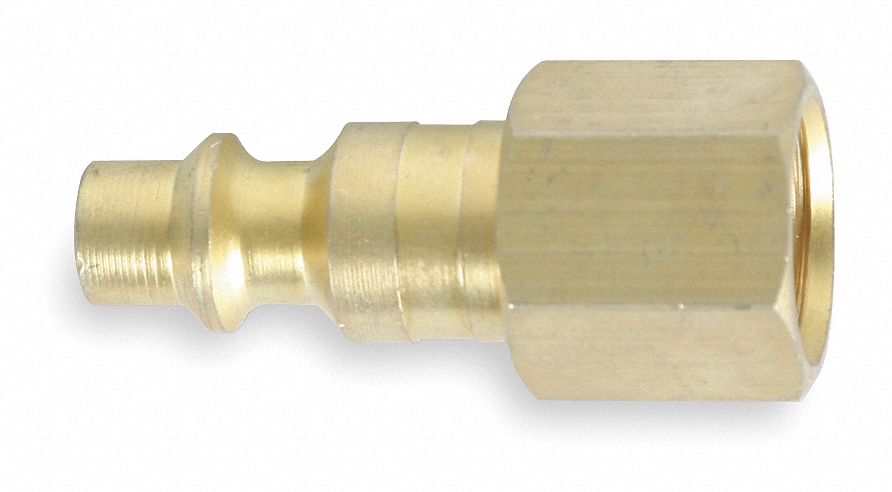 Coupler Plug, 1/4 FNPT, 1/4 Body, Brass