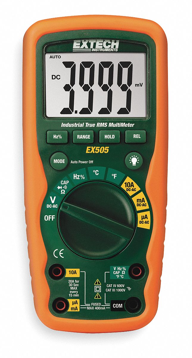 Industrial Digital Multimeter, 40 Mohms