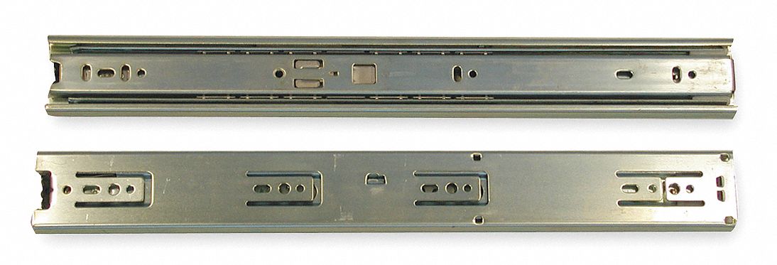 Drawer Slide, Soft Outstop, 18 In D