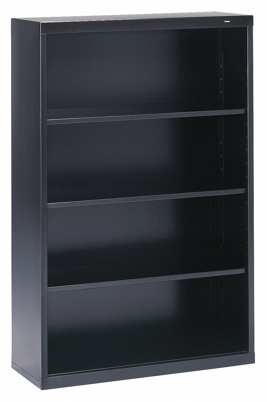 Welded Steel Bookcase, H 52, 3 Shelf, Black