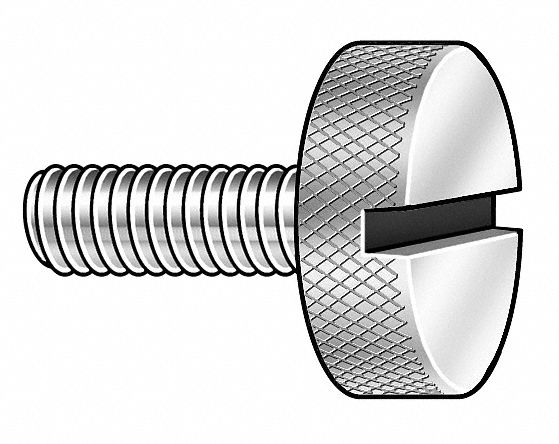 Thumb Screw, Knurl, 10-32x3/4 L, Pk5