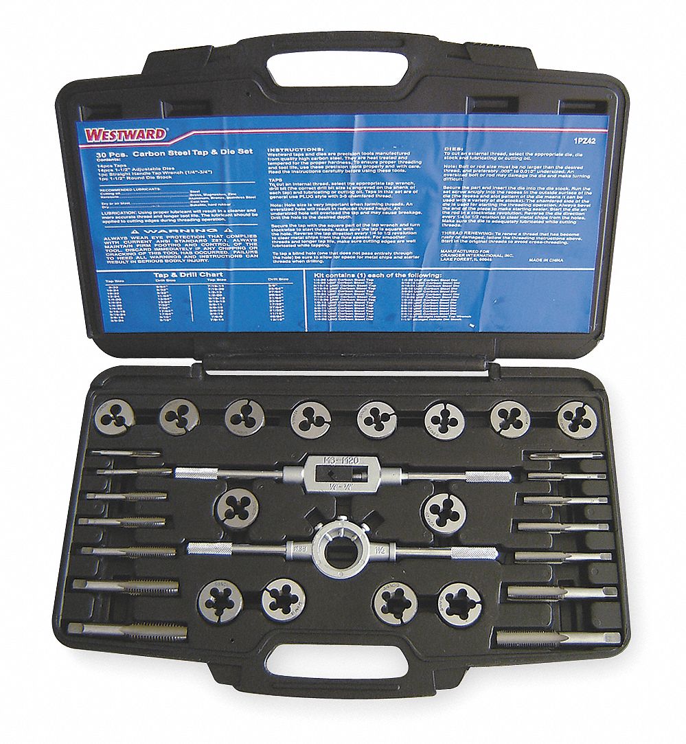 Tap/Die Set, 30 Pieces
