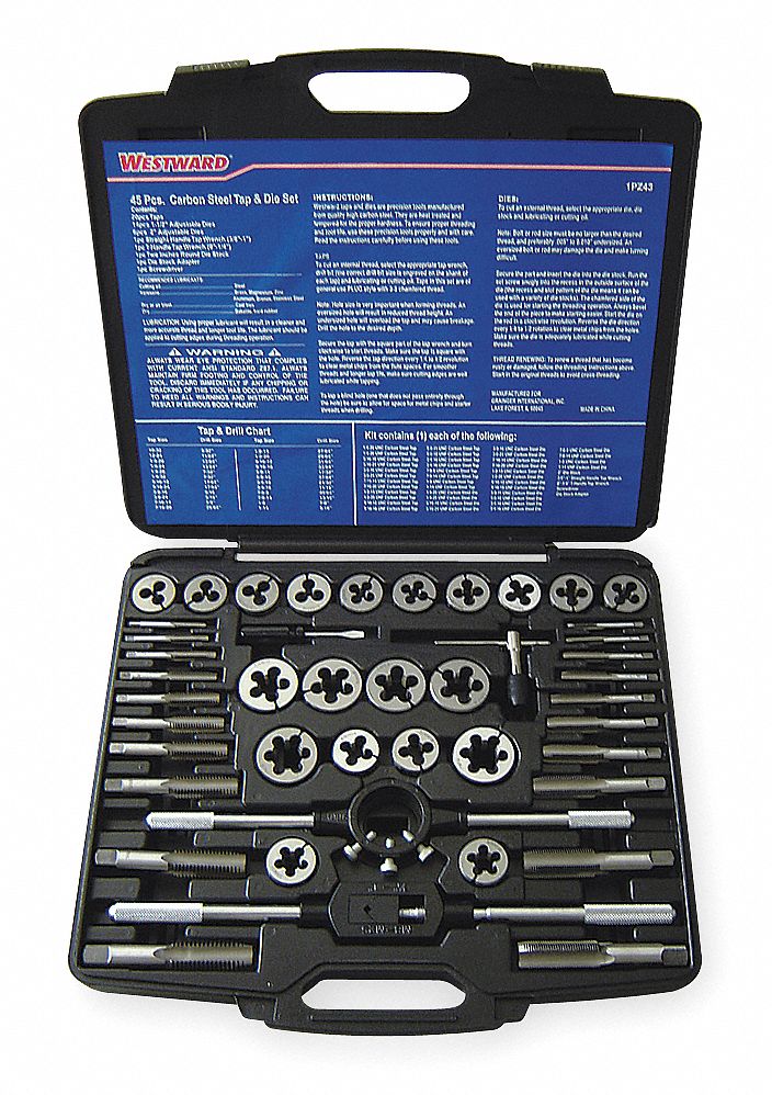 Tap/Die Set, 45 Pieces