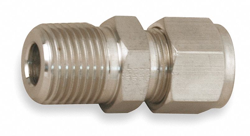 Male Connector, Pipe And Tube 1/4In, 316SS