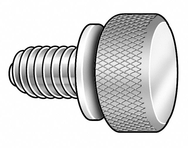 Thumb Screw, Knurl, 10-24x1/2 L, Pk5