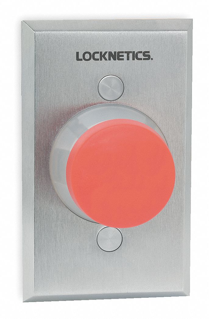 Standard Push Button, Red, Steel