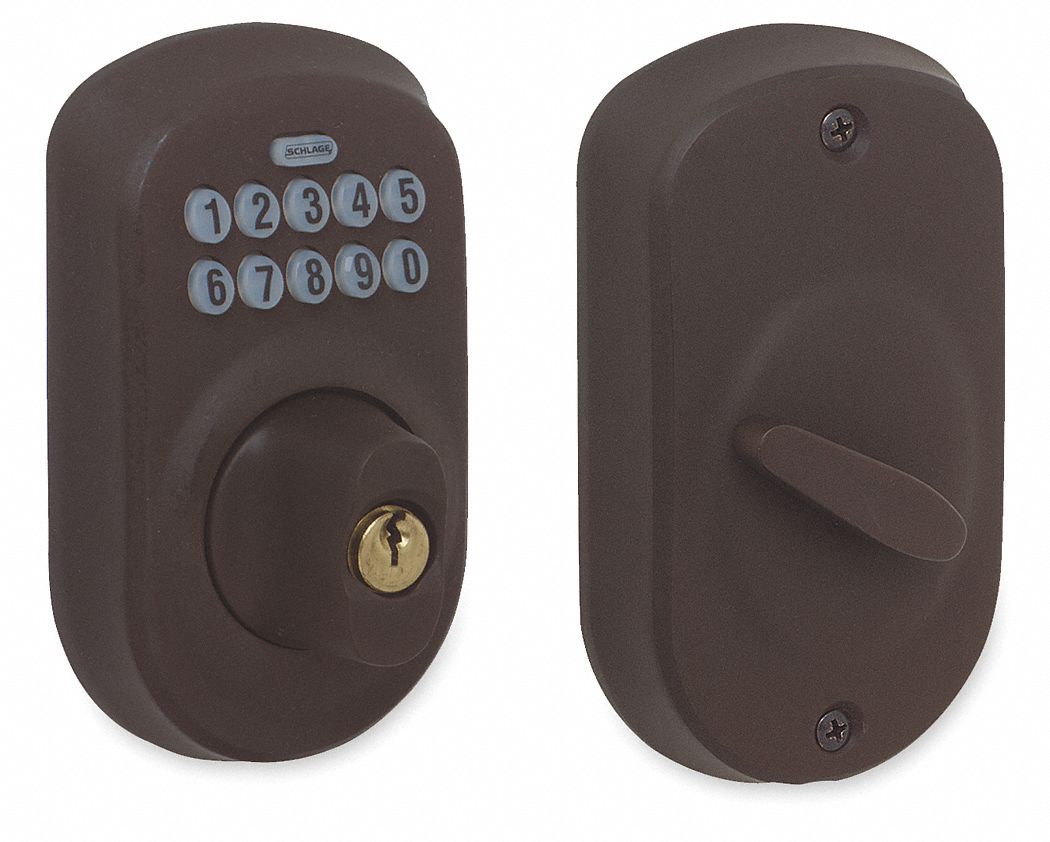 Keypad Deadbolt, Steel, 11 Button