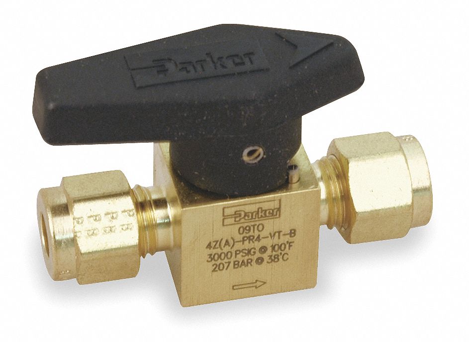 Rotary Plug Valve, 3/8 In, Brass, 1/4 Turn